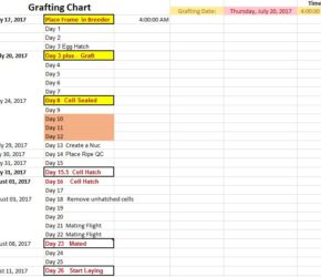 Grafting Chart